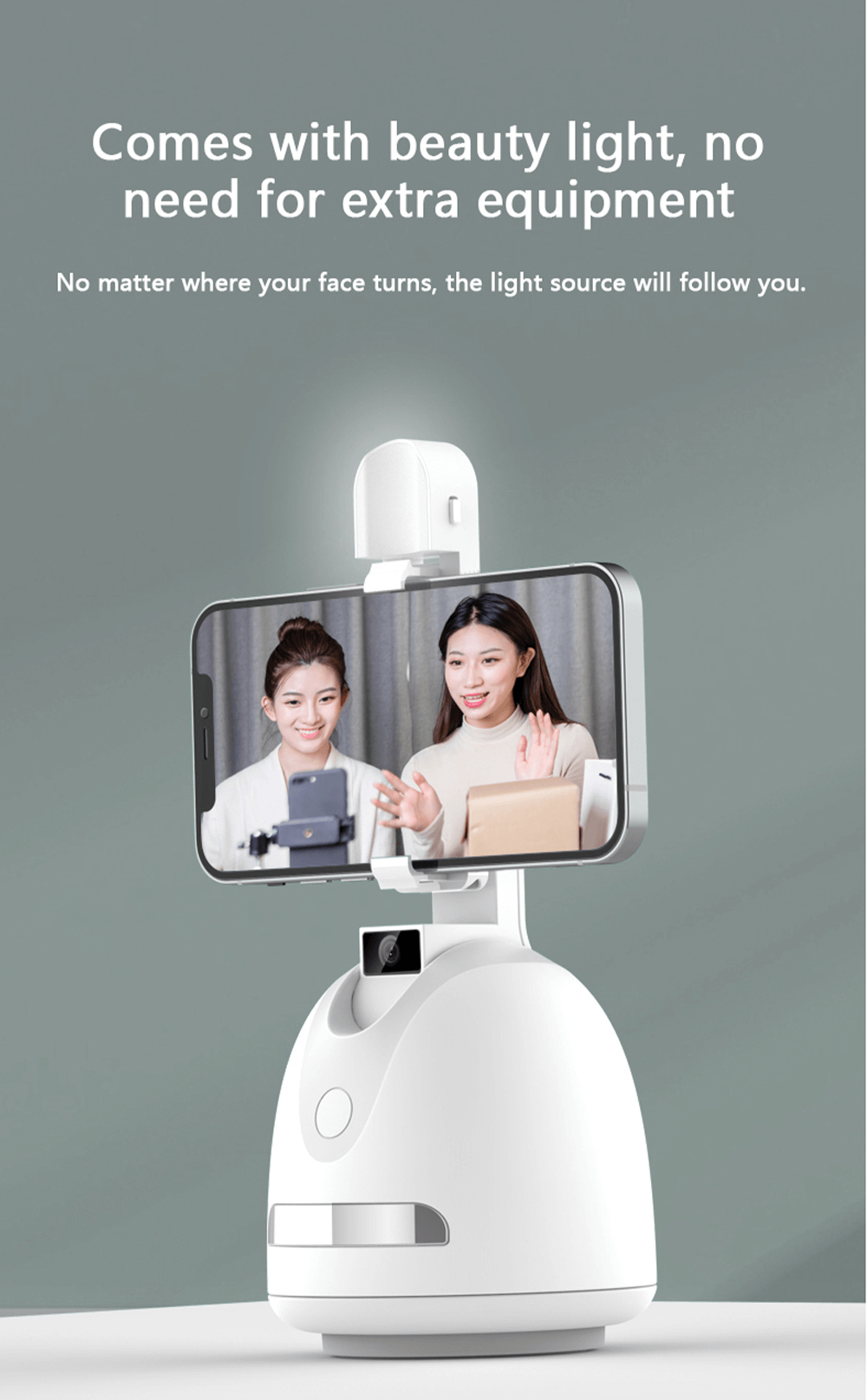 Soporte para Vlog de teléfono inteligente con seguimiento facial de 360°-Shenzhen Shengye Technology Co.,Ltd