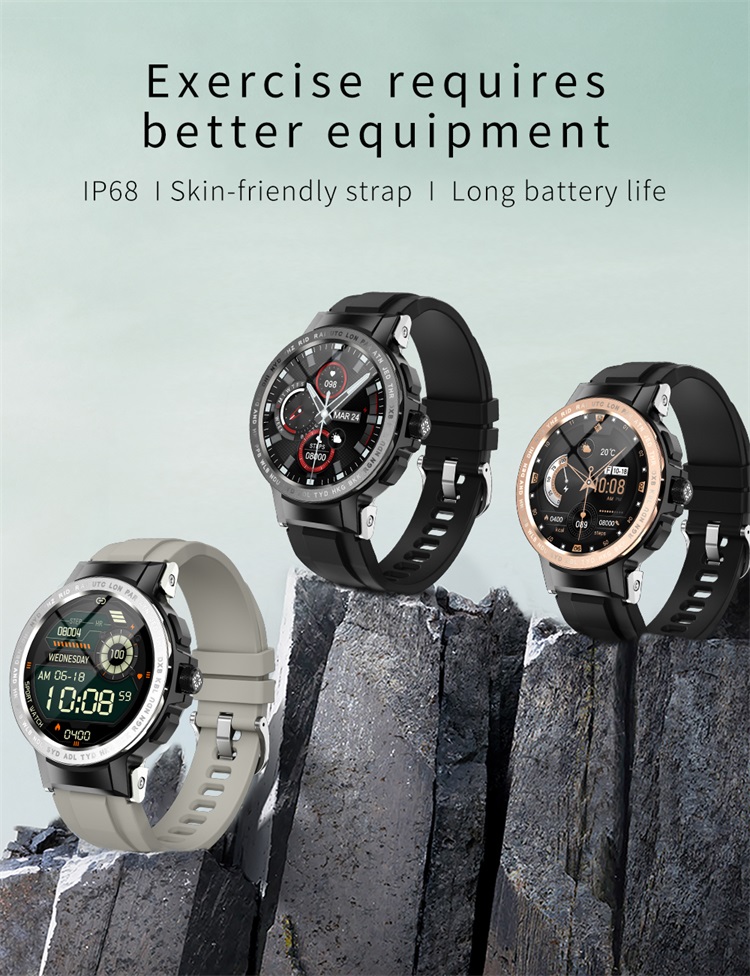 E19 Orologio intelligente con quadrante rotondo impermeabile alla moda-Shenzhen Shengye Technology Co.,Ltd