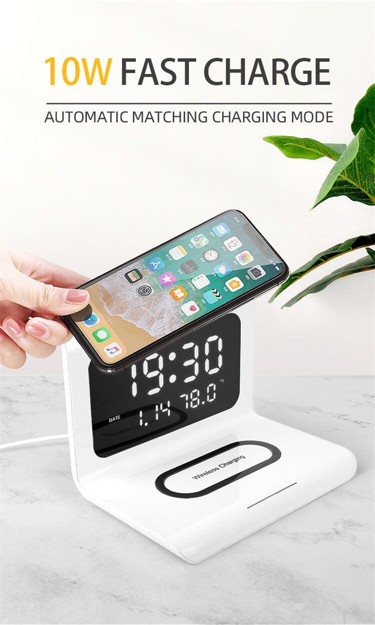 HT-30 Alarm clock 2 in 1 wireless charger-Shenzhen Shengye Technology Co.,Ltd