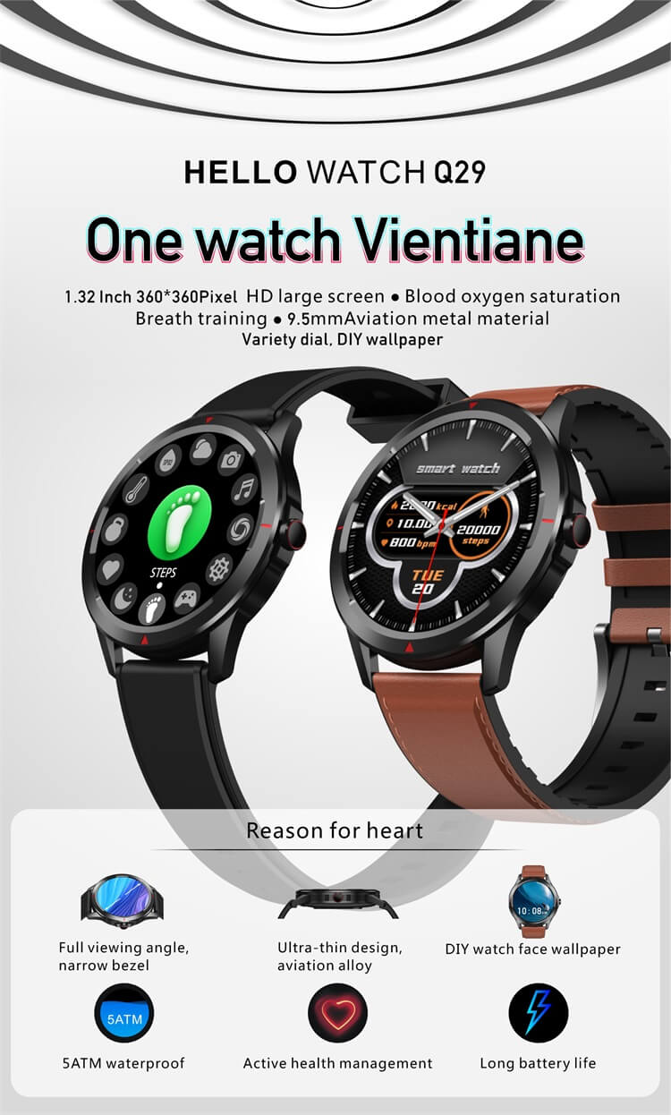 Q29 Reloj de pulsera inteligente redondo impermeable comercial-Shenzhen Shengye Technology Co., Ltd