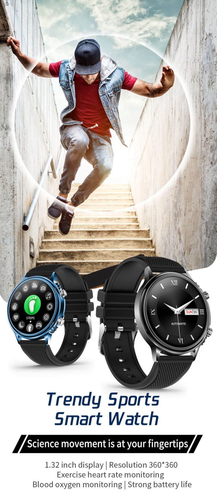 Montre intelligente de sport de jeux de forme ronde étanche CF81-Shenzhen Shengye Technology Co., Ltd