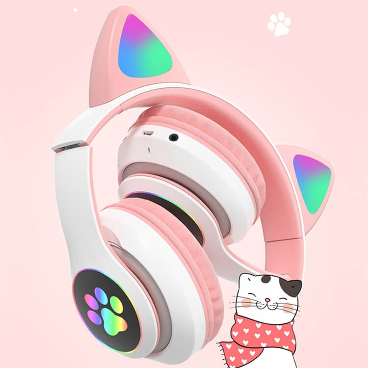 STN-28 Cute Cat Ears Stereo Bass LED Wireless Headphones-Shenzhen Shengye Technology Co.,Ltd