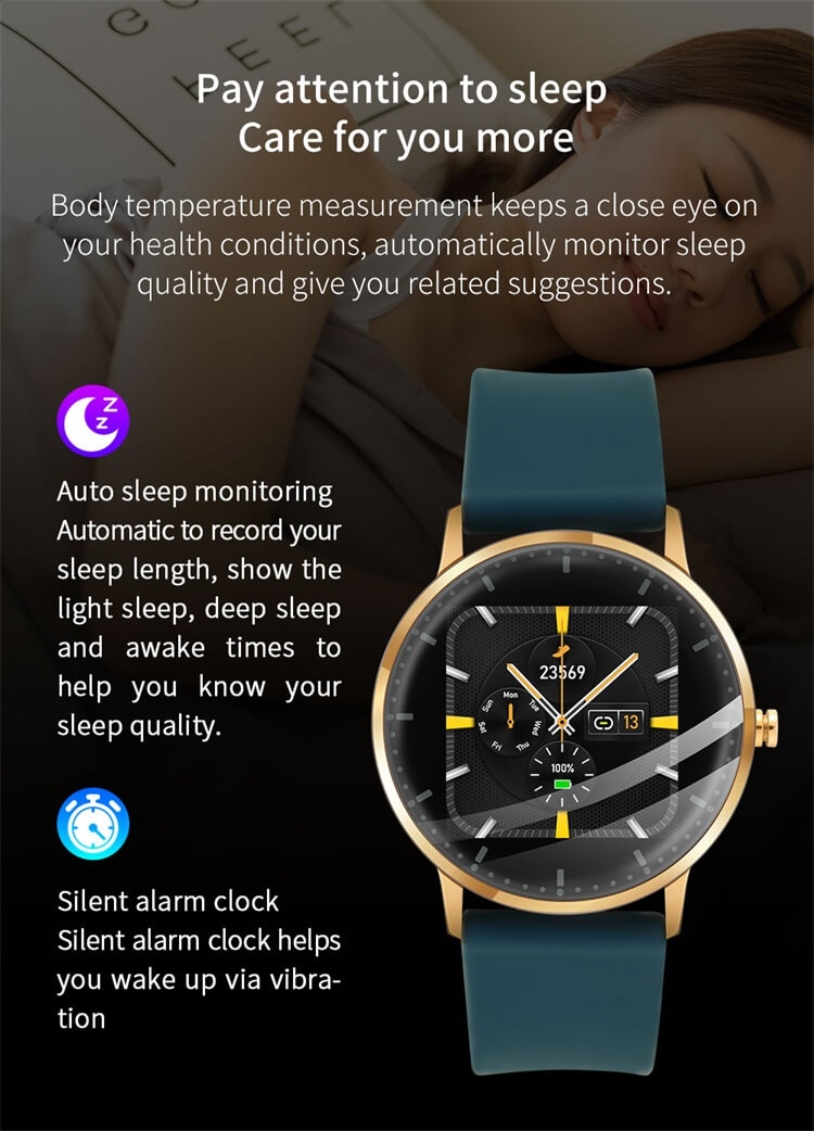 Montre intelligente T9 avec température corporelle entièrement tactile-Shenzhen Shengye Technology Co., Ltd