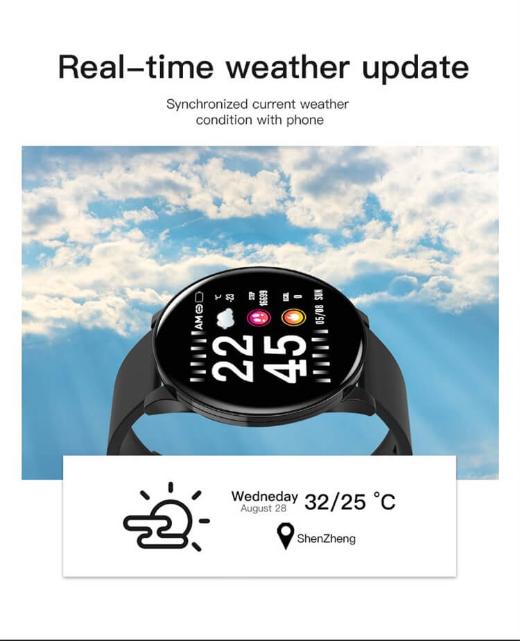 W8 Cuerpo delgado y liviano Record Health Date SmartWatch-Shenzhen Shengye Technology Co.,Ltd