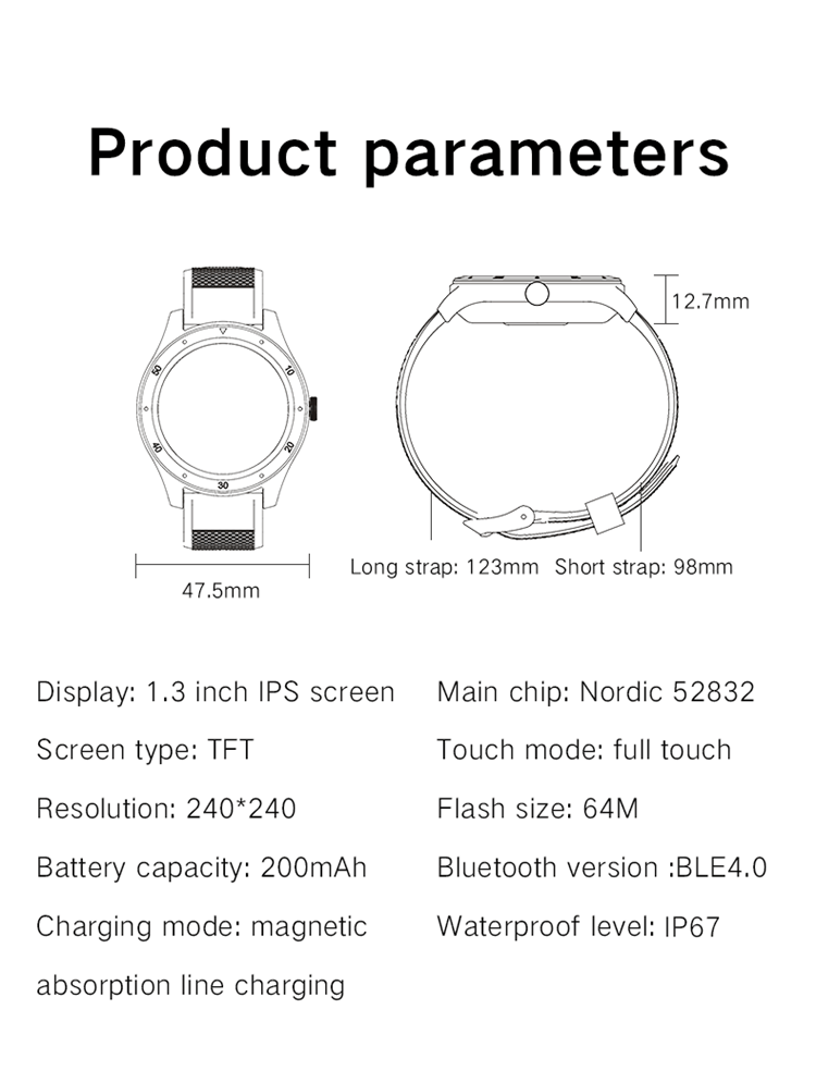 S6 Yuvarlak Dokunmatik Renkli Ekran Akıllı Saatler-Shenzhen Shengye Technology Co.,Ltd