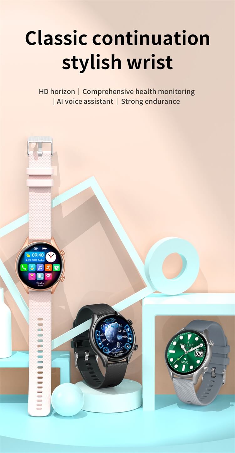 Reloj inteligente femenino de muñeca con estilo de continuación clásica KT60-Shenzhen Shengye Technology Co., Ltd