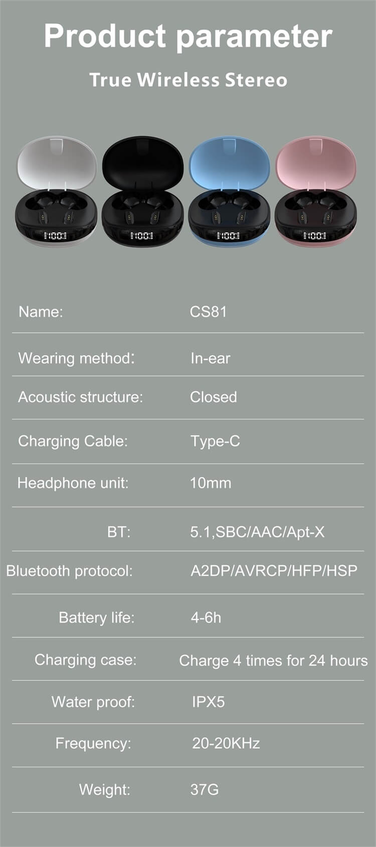 CS81 LED Power Display High-Definition Call Earphone Factory ODM-Shenzhen Shengye Technology Co.,Ltd