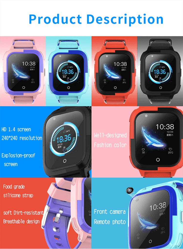 DF56 4G Tarjeta Sim Niños SOS Reloj inteligente-Shenzhen Shengye Technology Co.,Ltd