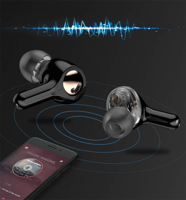 T22 Black Bluetooth Call Music Écouteurs intra-auriculaires Fournisseur en gros-Shenzhen Shengye Technology Co., Ltd