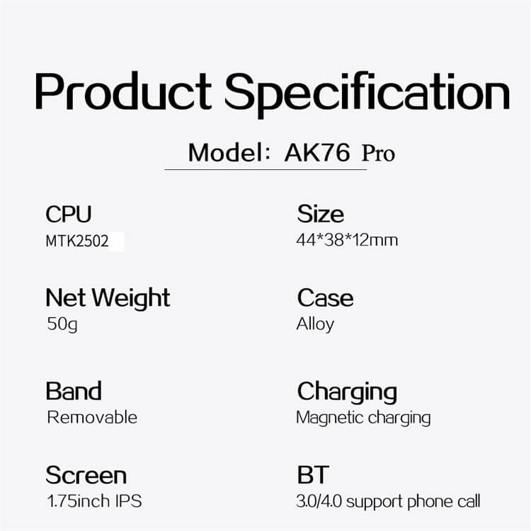 AK76 PRO Smartwatch Detalhes do produto - Shenzhen Shengye Technology Co., Ltd