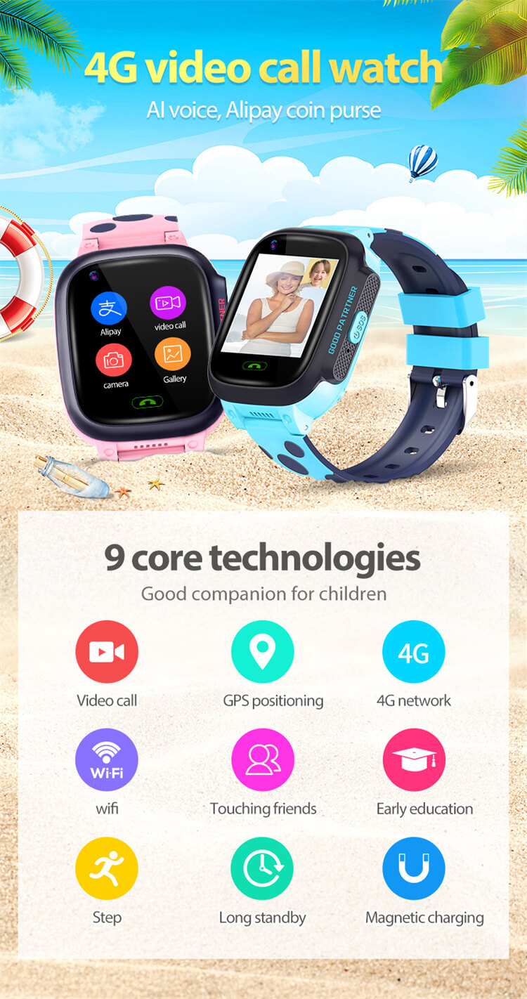 Montre d'appel intelligente pour enfants vidéo Y95 AI 4G-Shenzhen Shengye Technology Co., Ltd