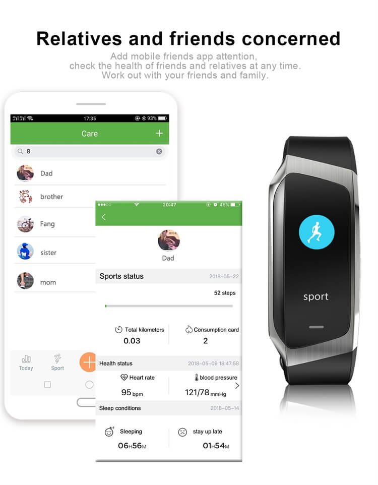 E18 Монитор сердечного ритма Track of Motion Sport Health Band-Shenzhen Shengye Technology Co.,Ltd