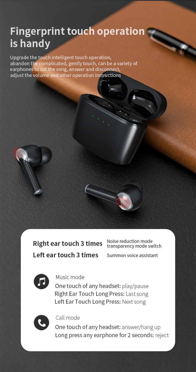 J8 High Quality Mobile Phone ANC TWS Mini Earphone Wholesale Distributor-Shenzhen Shengye Technology Co.,Ltd