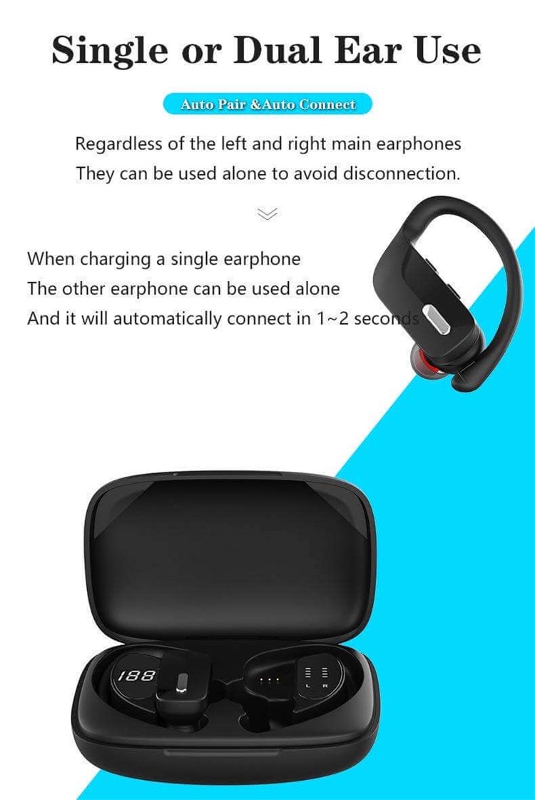 T17 Proveedor de China Auriculares con gancho TWS para juegos Blutooth tipo C impermeables-Shenzhen Shengye Technology Co., Ltd