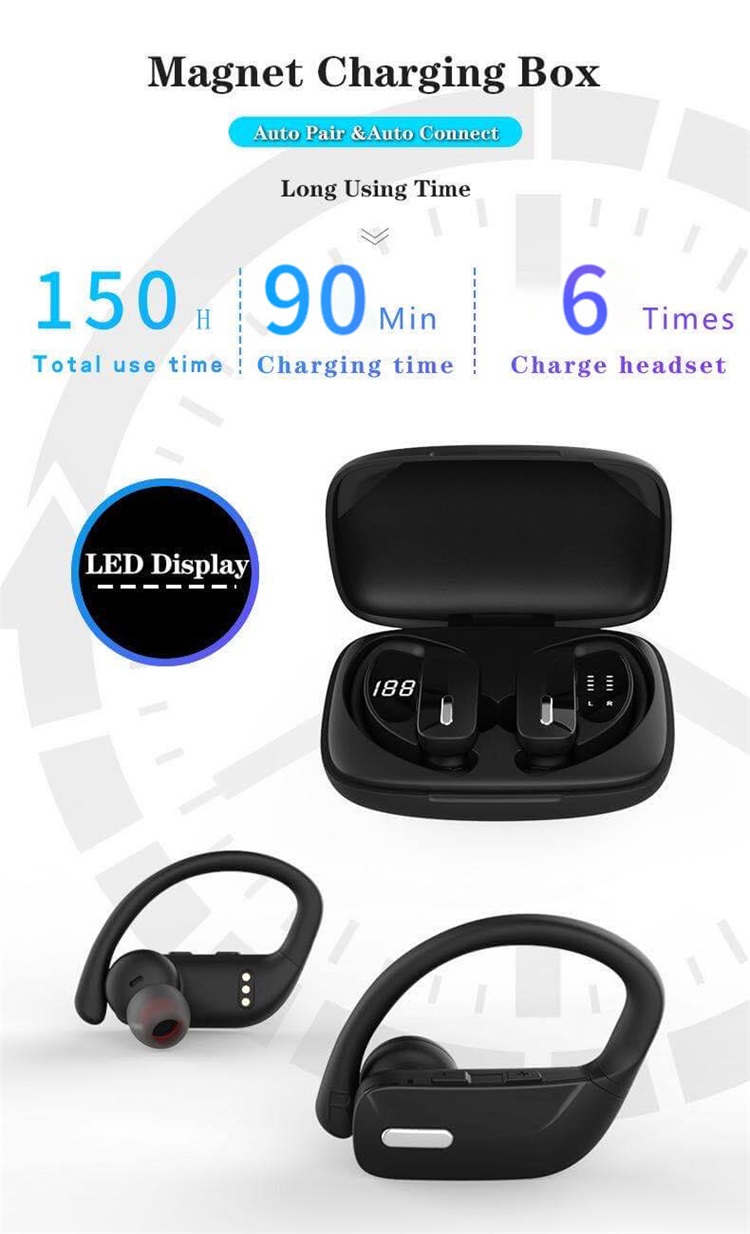 T17 Proveedor de China Auriculares con gancho TWS para juegos Blutooth tipo C impermeables-Shenzhen Shengye Technology Co., Ltd