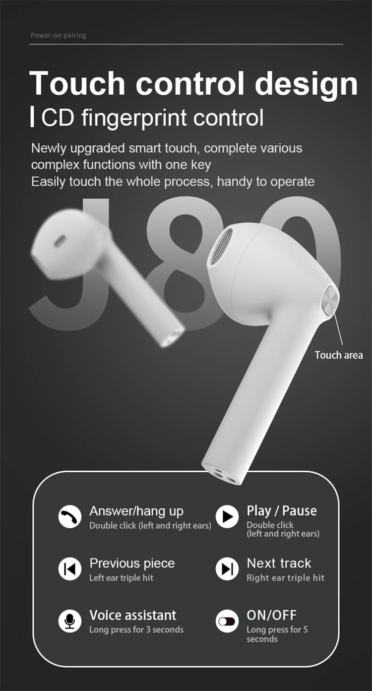 J80 Hand Free Black White Type-C OEM ODM TWS Earphone-Shenzhen Shengye Technology Co.,Ltd