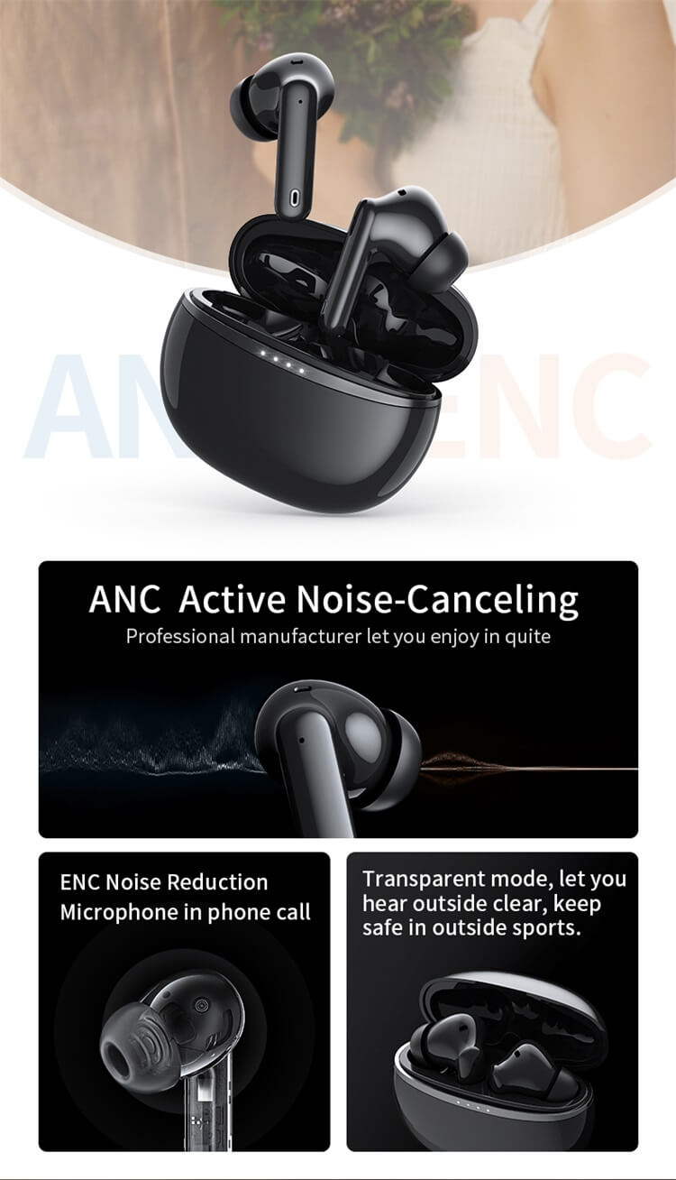 A50 Pro China ANC in-ear mini draadloze oortelefoon met lage latentie - Shenzhen Shengye Technology Co., Ltd