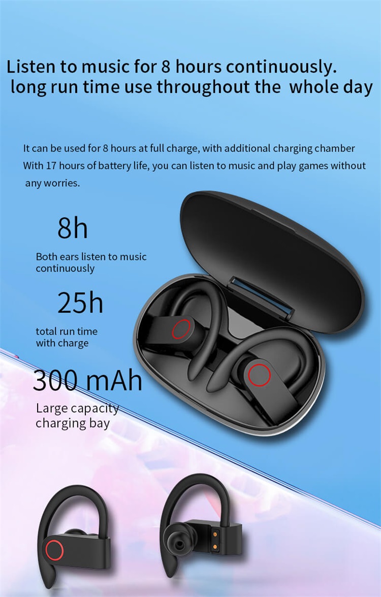 A9 Pro China Wholesale  Cool Black Earhook Headset Custom Bluetooth Earbuds-Shenzhen Shengye Technology Co.,Ltd