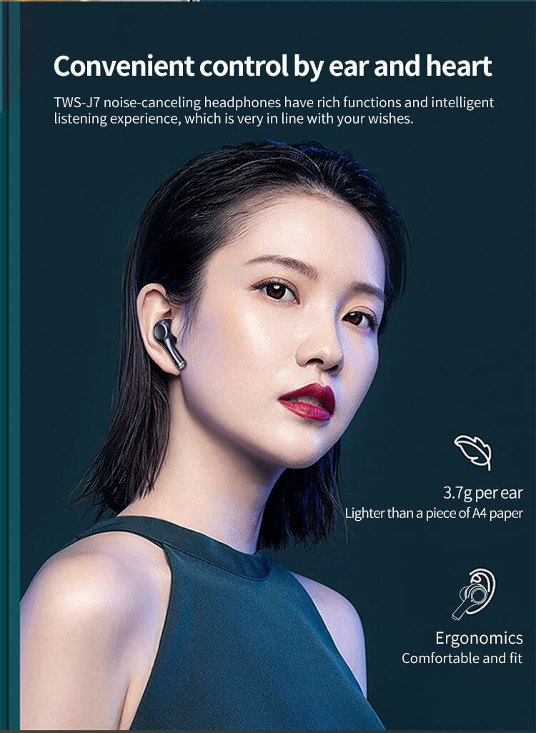 J7 OEM Square Case TWS Bluetooth 5.1  ANC ENC Earphones-Shenzhen Shengye Technology Co.,Ltd