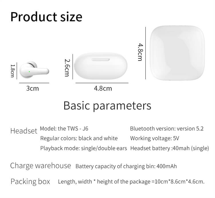 J6 Özel Kablosuz Bluetooth Kulak İçi Kulaklık LED Kulaklıklar-Shenzhen Shengye Technology Co.,Ltd