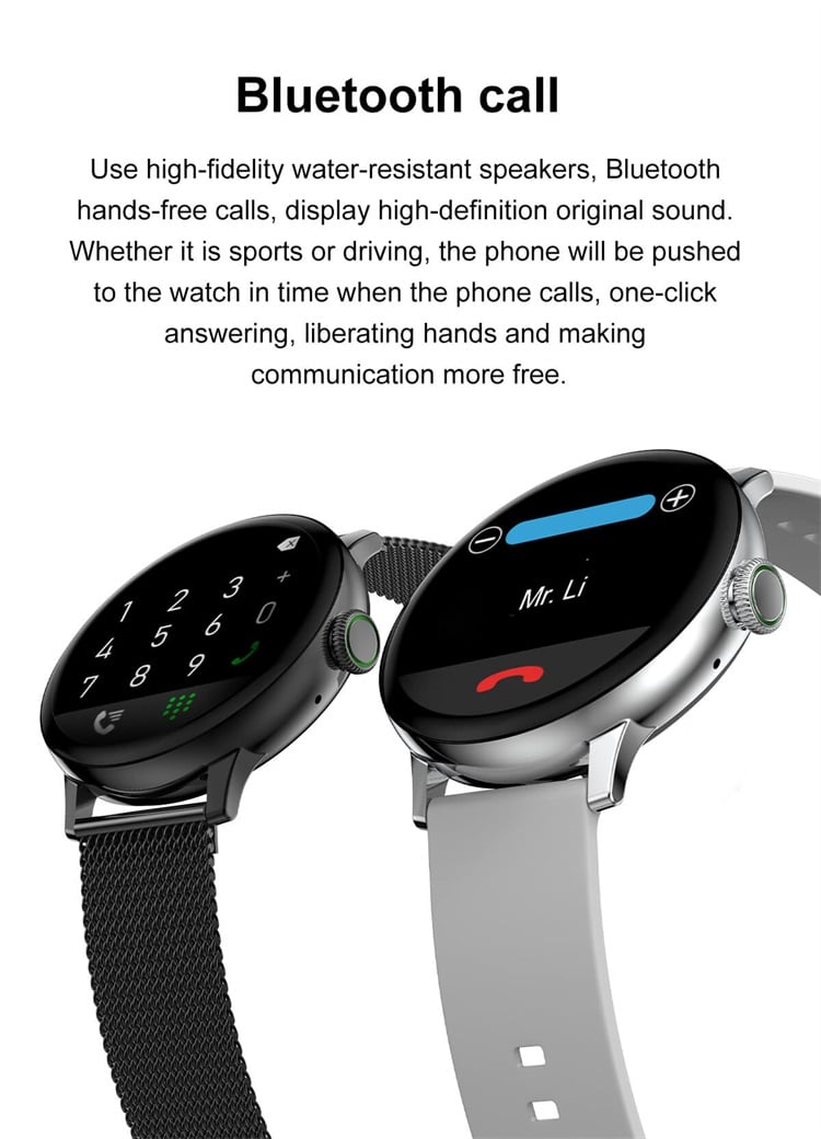 Orologio intelligente DT2 in acciaio inossidabile con chiamata Bluetooth, design alla moda-Shenzhen Shengye Technology Co.,Ltd