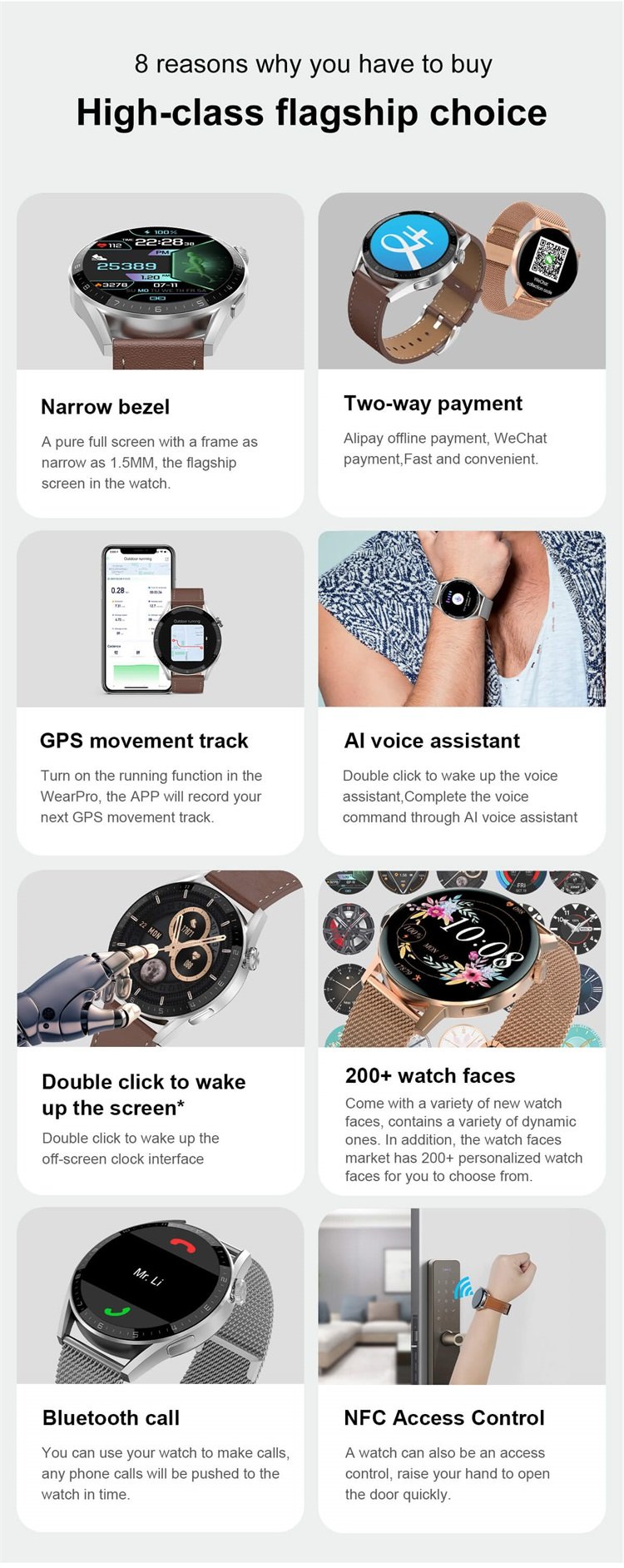 DT3 MAX NFC GPS Tracking Wearable Touch Round Screen Watch-Shenzhen Shengye Technology Co.,Ltd