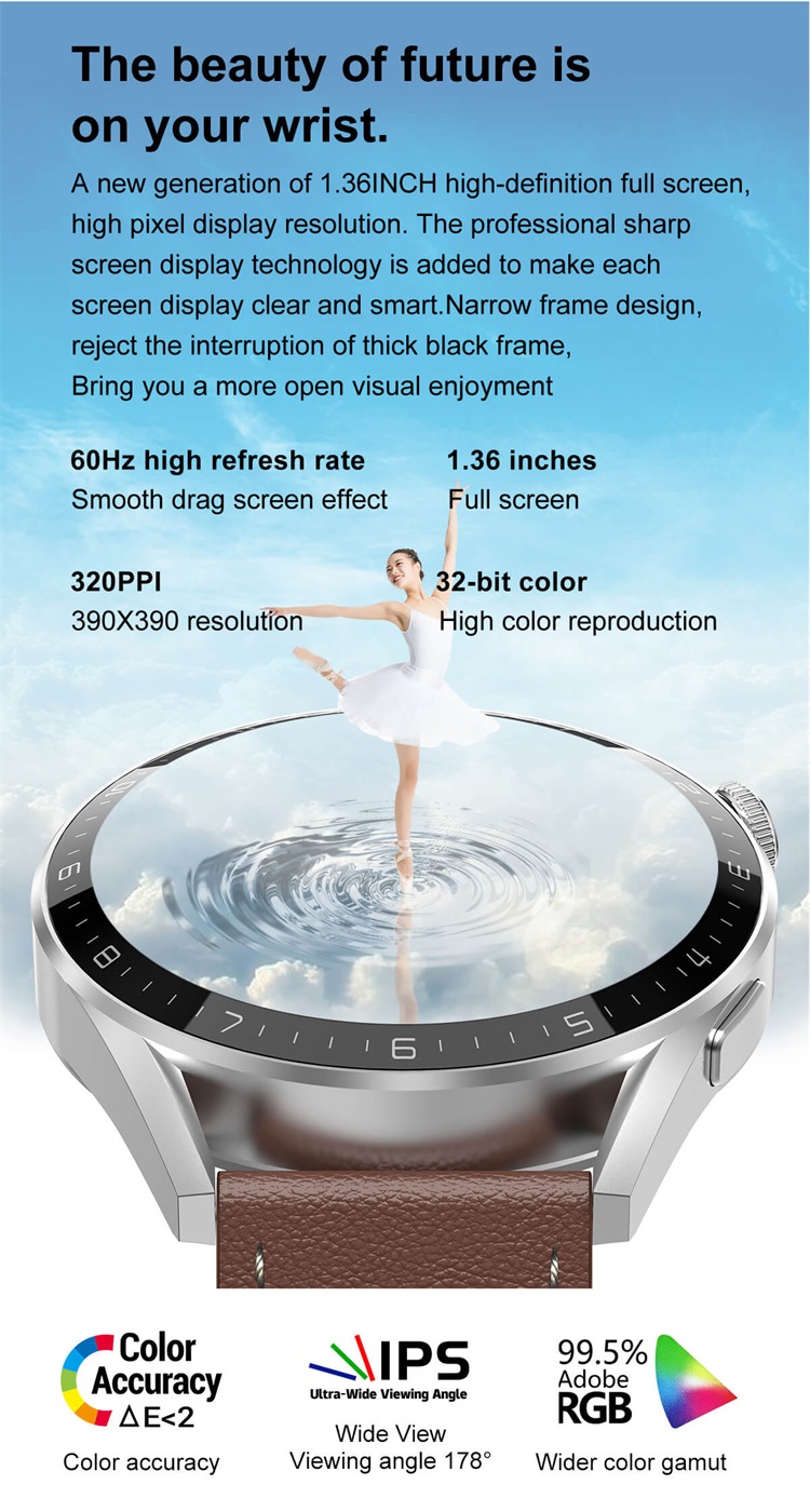 DT3 MAX NFC GPS-слежение Носимые сенсорные часы с круглым экраном-Shenzhen Shengye Technology Co.,Ltd