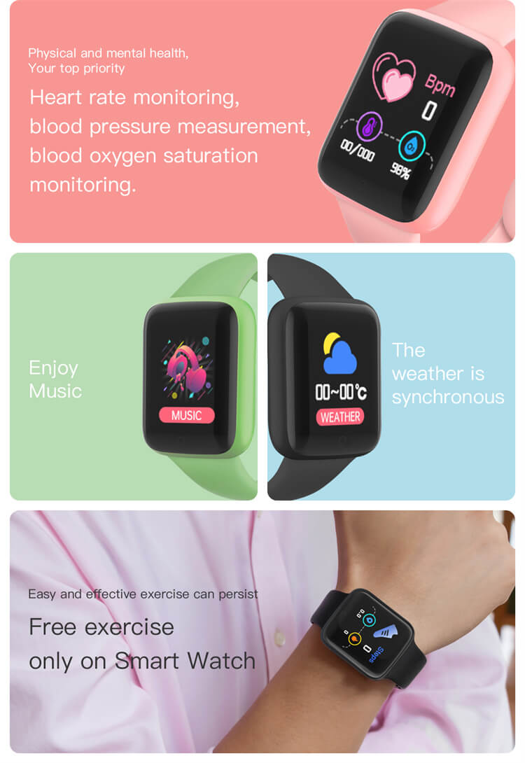 Y68 D20 Macaron Wholesale Custom APP 1.44 Inch Smartwatch Mobile Phone Android Smart Watch-Shenzhen Shengye Technology Co.,Ltd