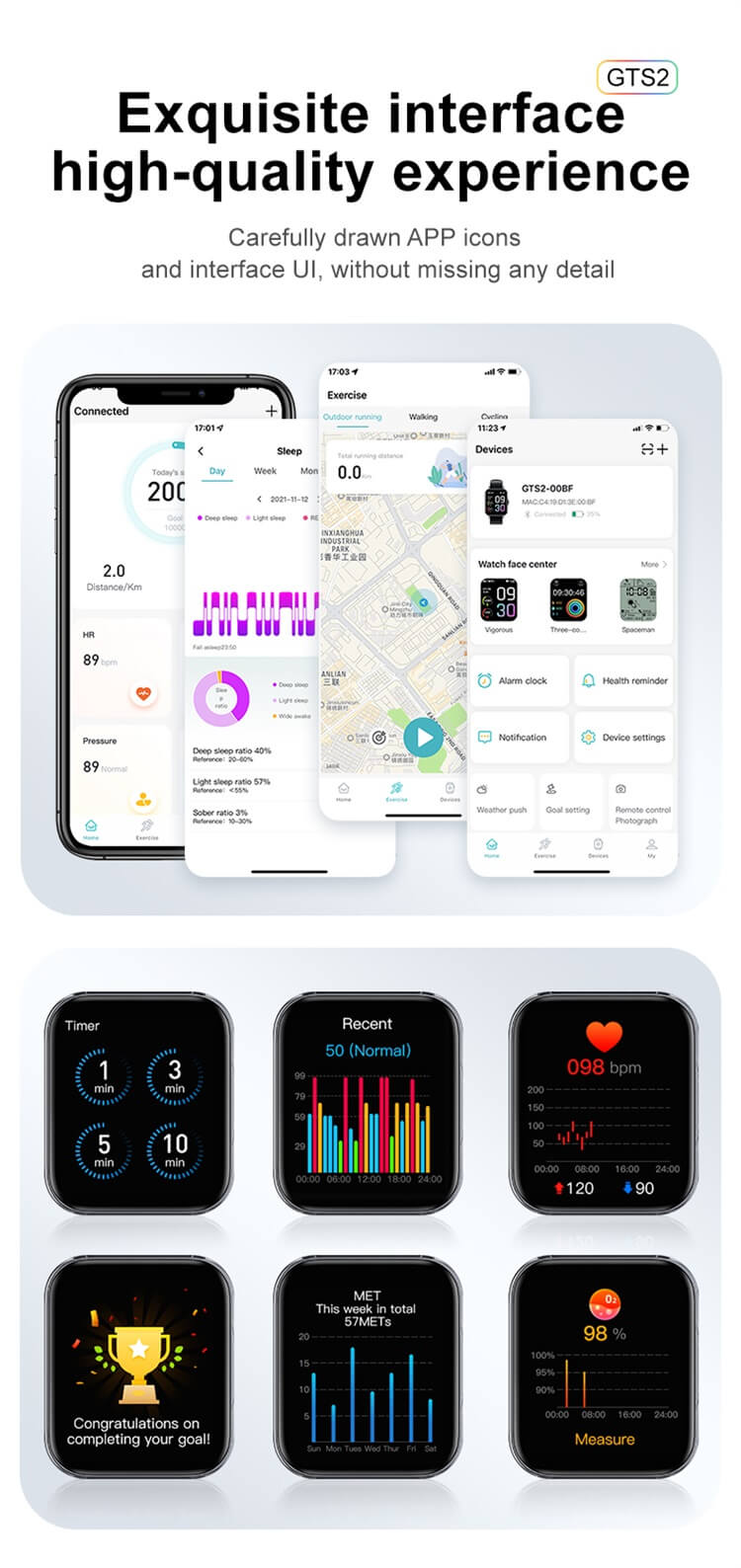 GTS2 1.7 Inch Full Touch Screen Android Fashion Smart Watch-Shenzhen Shengye Technology Co.,Ltd