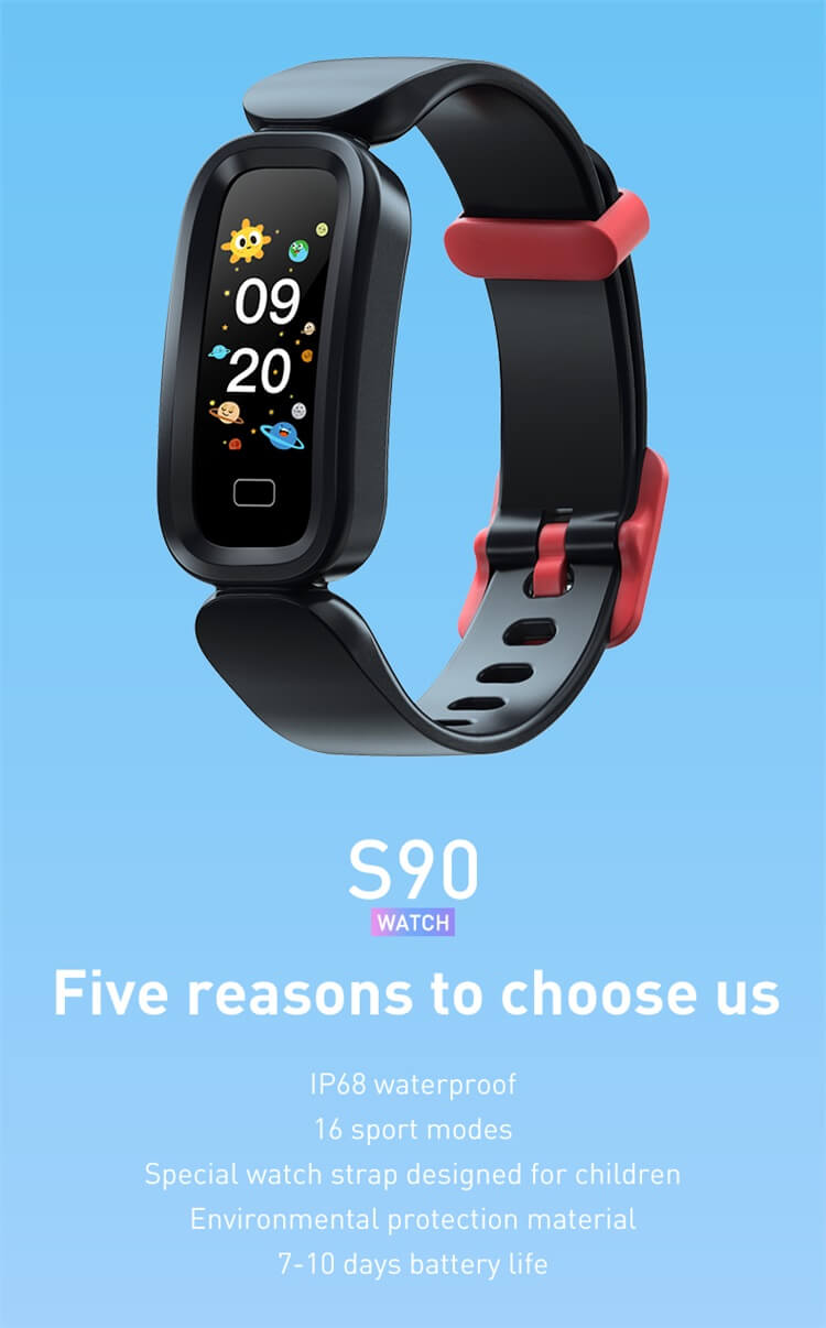 S90 Sports Fitness Pulsera inteligente Rohs Reloj inteligente para niños-Shenzhen Shengye Technology Co.,Ltd