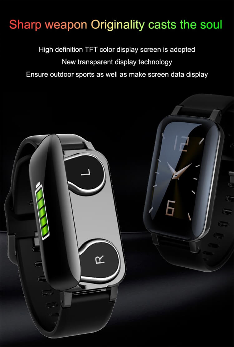 Водонепроницаемые умные часы Reloj T89 2 в 1 с наушниками-вкладышами-Shenzhen Shengye Technology Co.,Ltd
