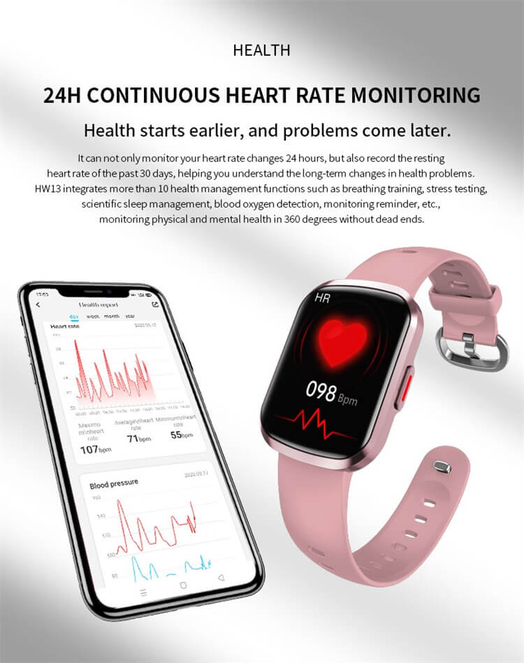 HW13 Sport Men Woman Blood Oxygen Monitor Smart Watch-Shenzhen Shengye Technology Co.,Ltd