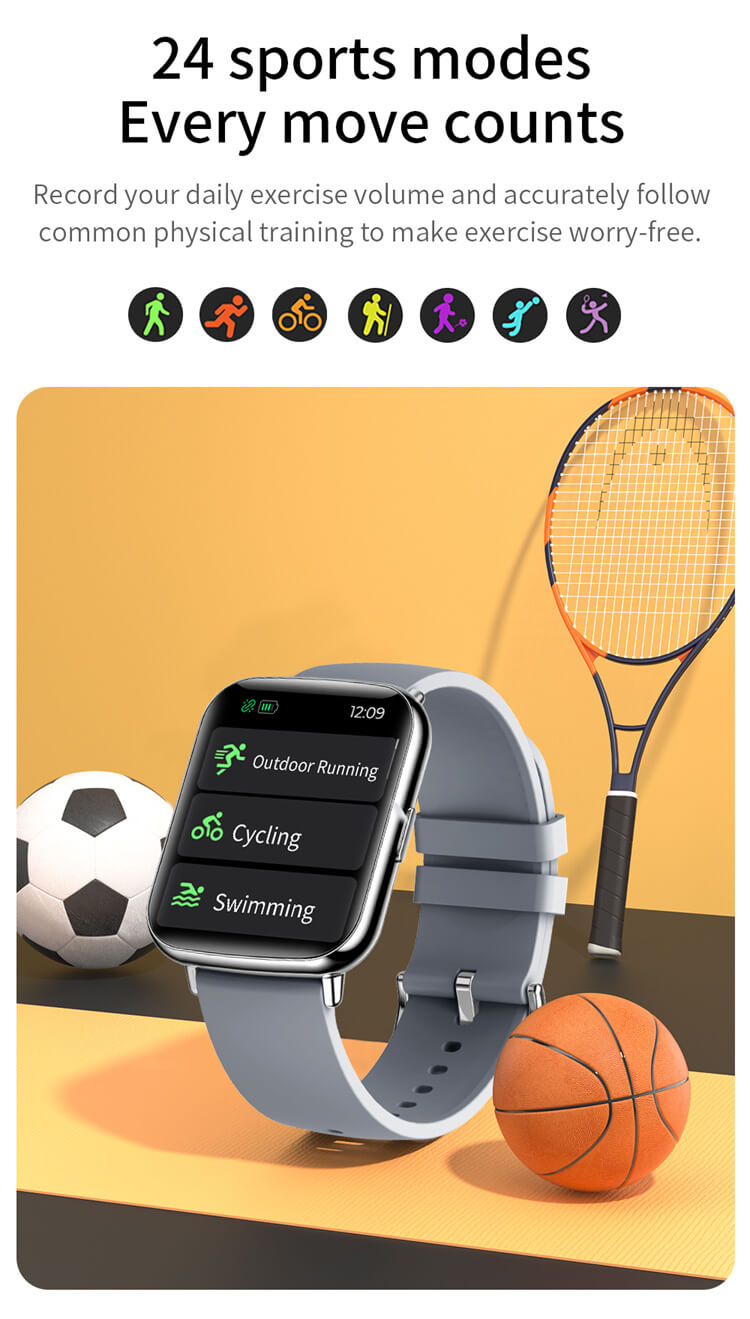 Montre intelligente à écran tactile TFT avec application L12 Gloryfit-Shenzhen Shengye Technology Co., Ltd