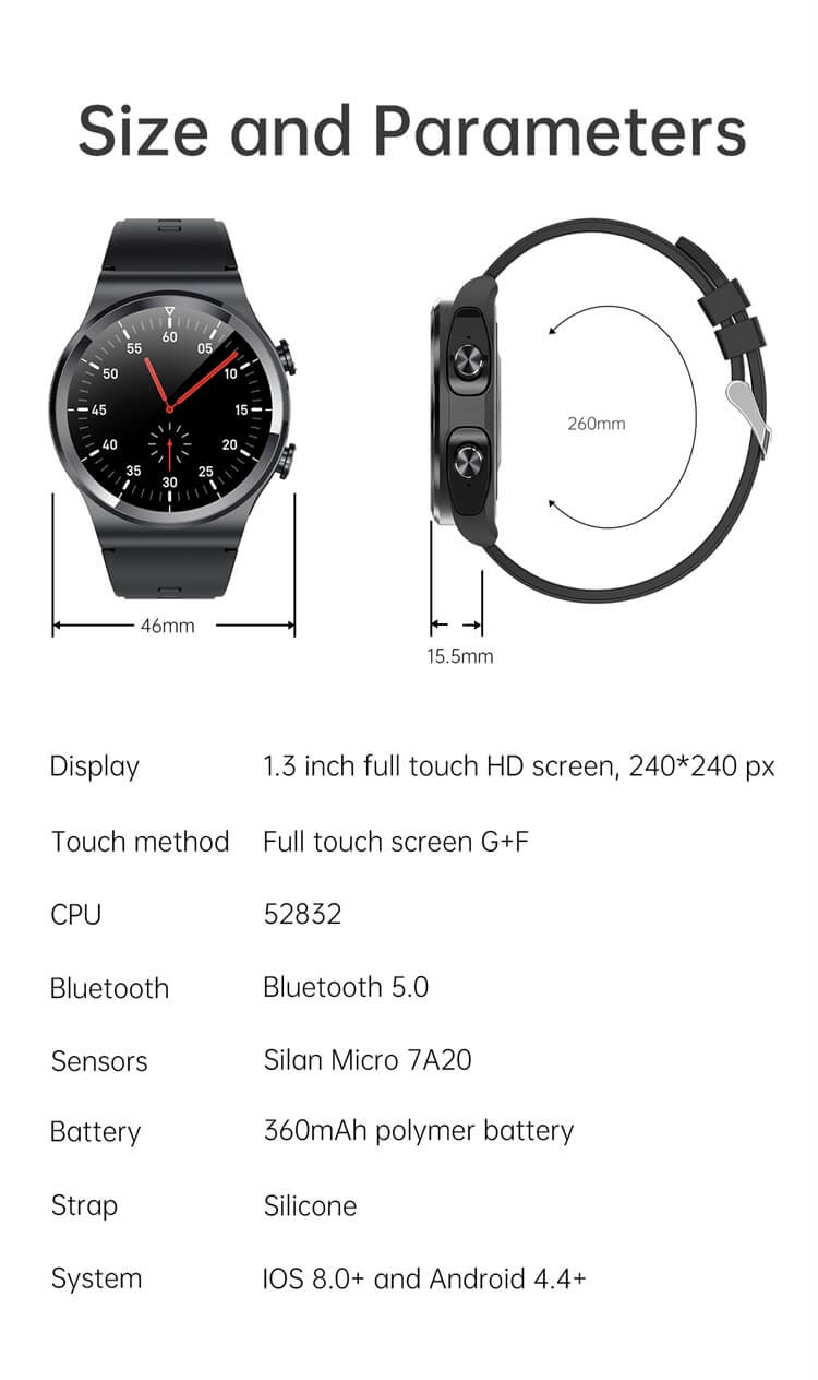 Reloj inteligente GT69 con pantalla táctil completa y pantalla HD con auriculares-Shenzhen Shengye Technology Co.,Ltd