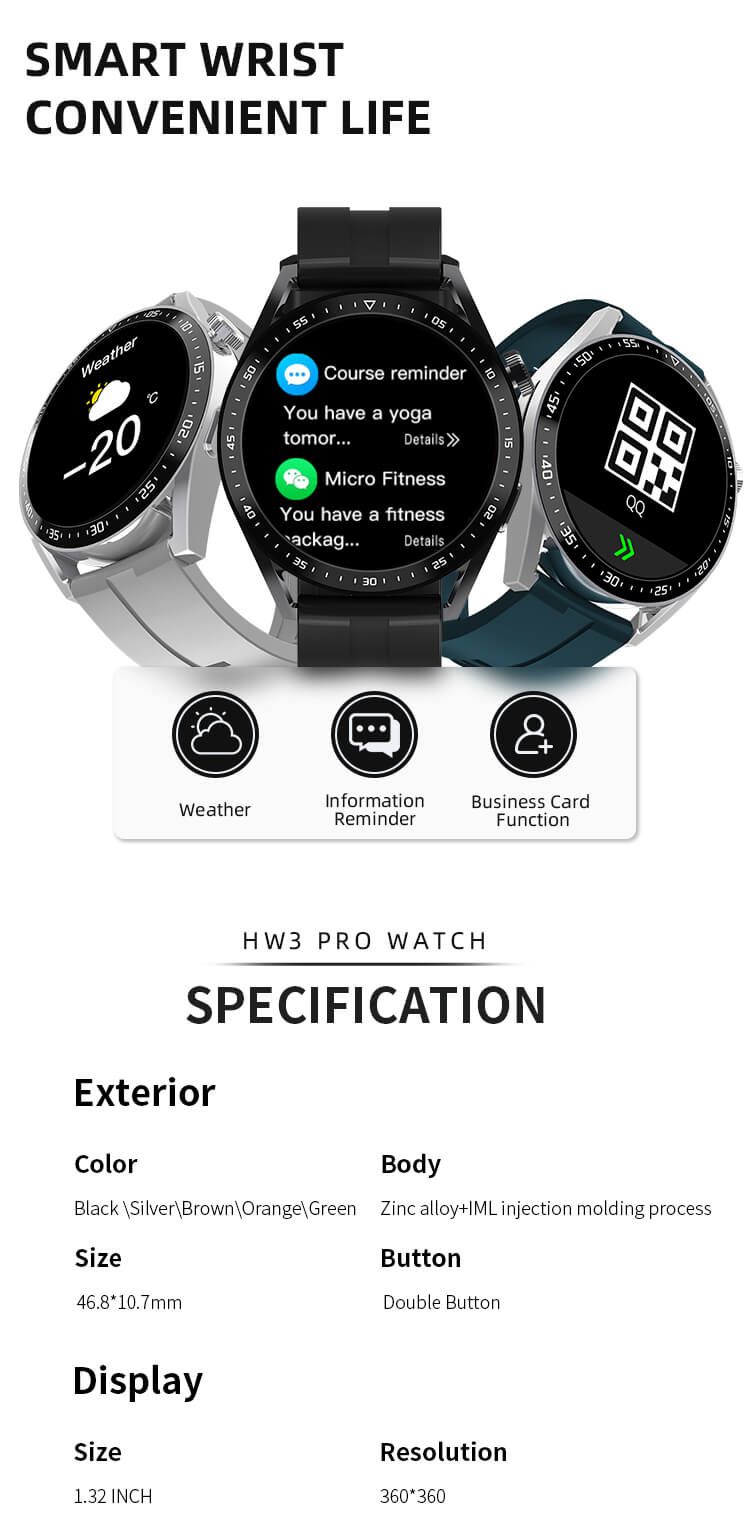 HW3 Pro Wearfit Telefono Android Sport Frequenza cardiaca Smartwatch-Shenzhen Shengye Technology Co.,Ltd