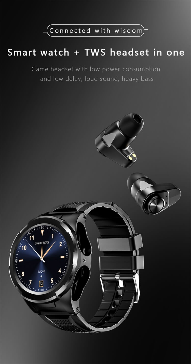 JM06 2 في 1 ساعة ذكية مع سماعات أذن وسماعات Hifi Music Reloj Inteligente-Shenzhen Shengye Technology Co.,Ltd