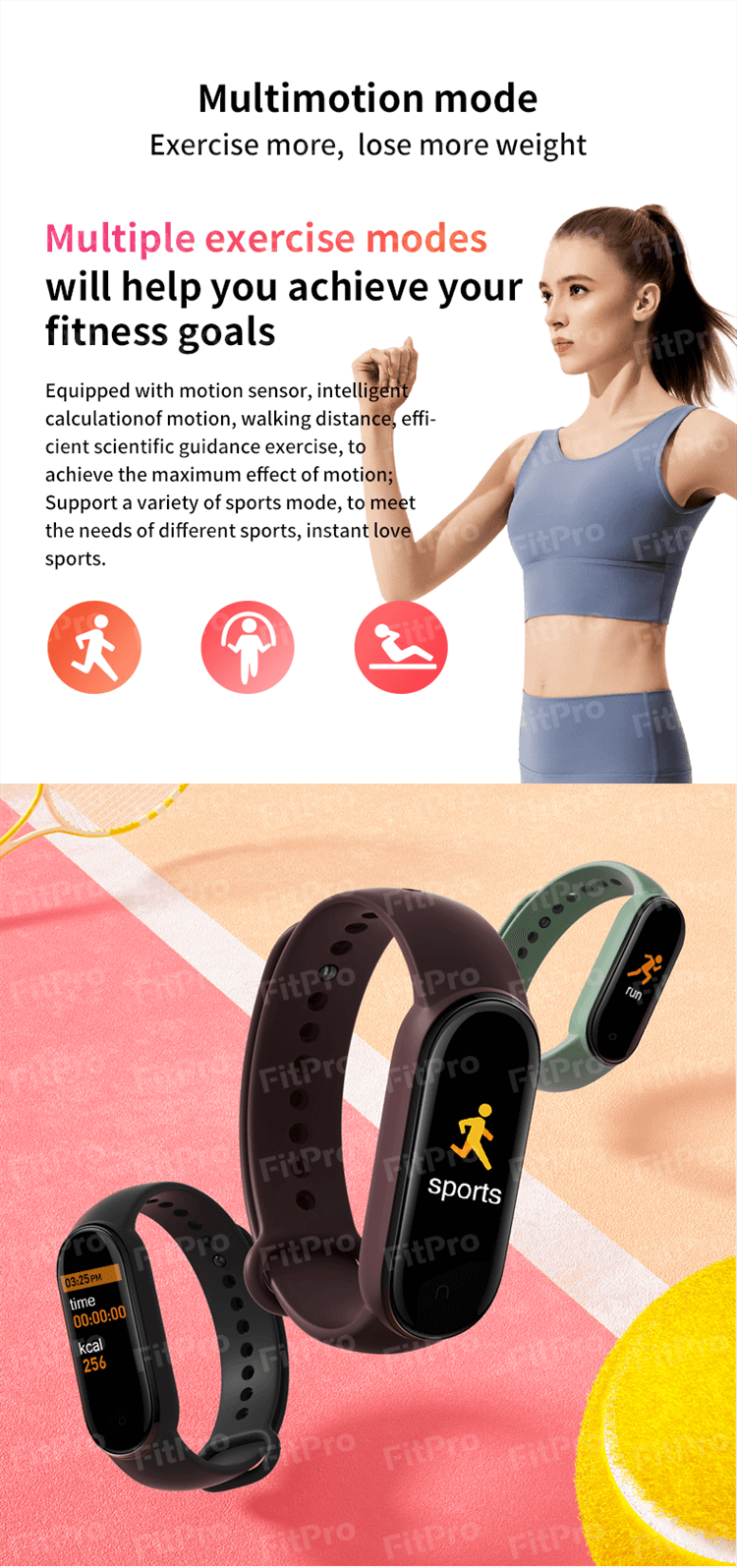 M7 Band Global Version Reloj Fitness Tracker Montre intelligente personnalisée-Shenzhen Shengye Technology Co., Ltd