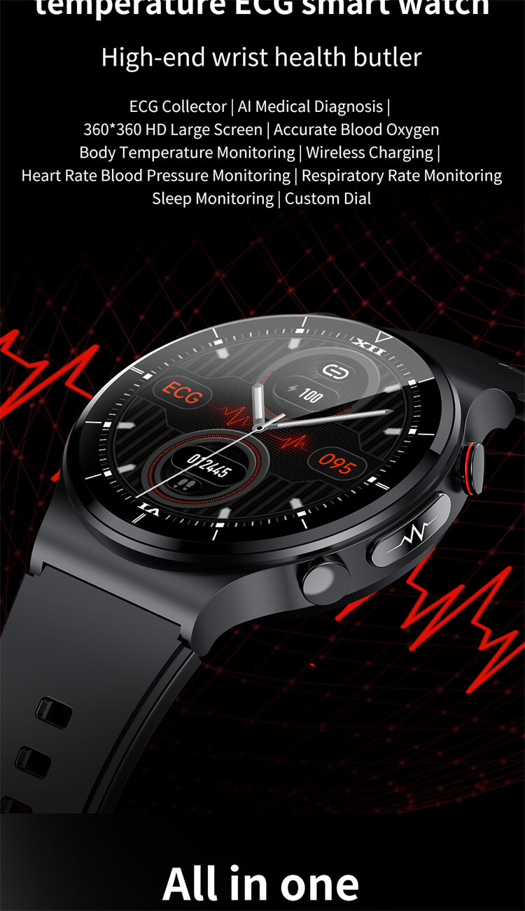 E88 ECG Oxígeno en la sangre Monitoreo de la temperatura corporal Reloj inteligente-Shenzhen Shengye Technology Co.,Ltd