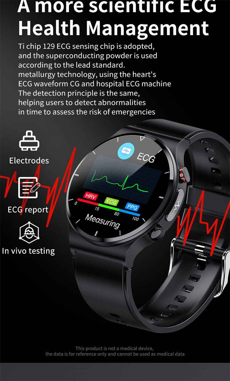 E88 ECG Monitoramento de temperatura corporal de oxigênio no sangue Relógio inteligente-Shenzhen Shengye Technology Co., Ltd