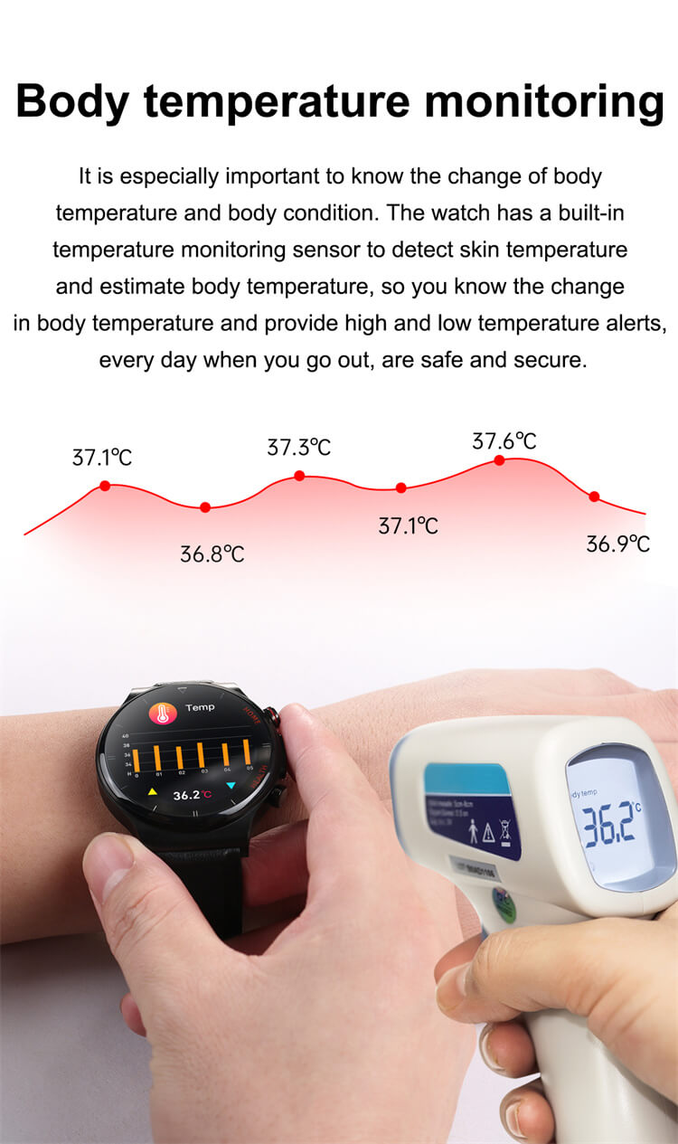 Proveedor mayorista de reloj inteligente con monitoreo de temperatura corporal E300-Shenzhen Shengye Technology Co., Ltd