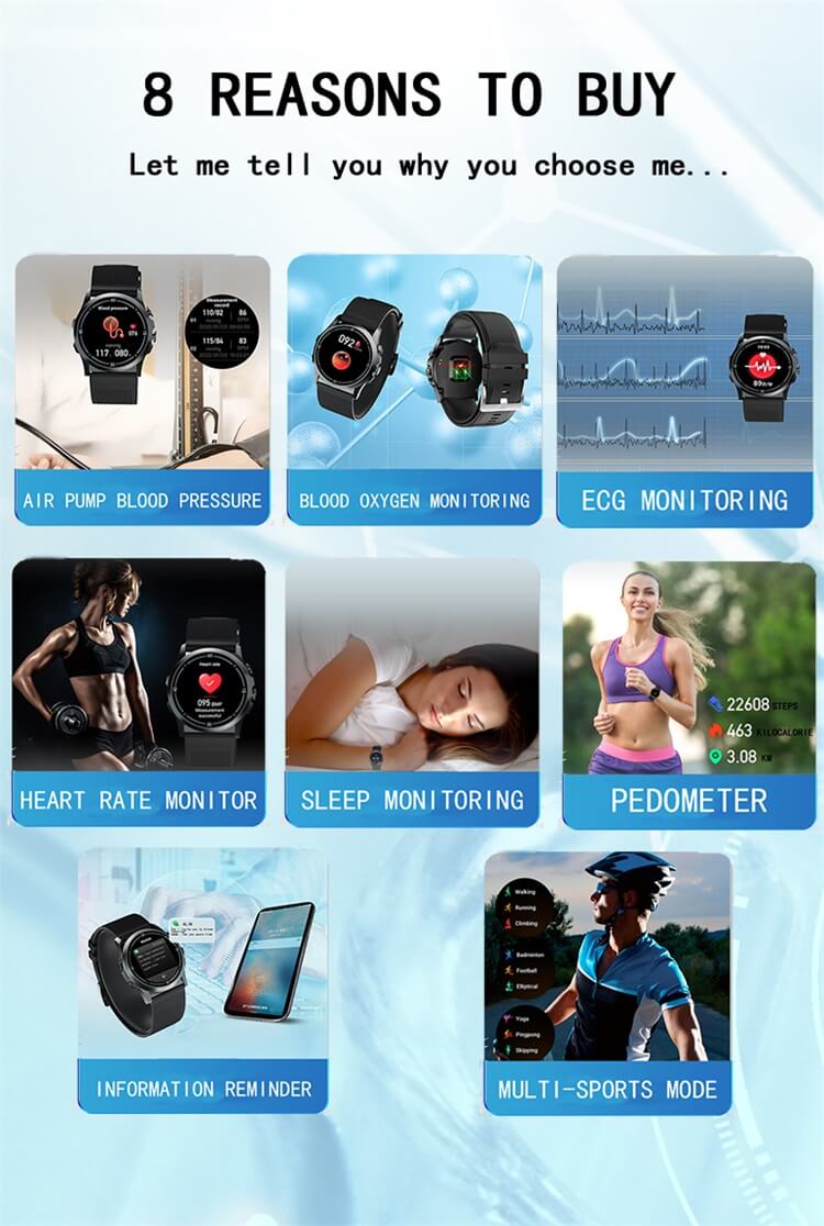 R2 Hava Pompası EKG Kan Basıncı Taşınabilir Fitness OEM Smartwatch-Shenzhen Shengye Technology Co.,Ltd