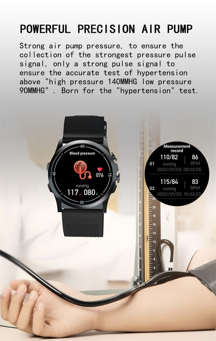 R2 Pompa d'aria ECG Pressione sanguigna Portatile Fitness OEM Smartwatch-Shenzhen Shengye Technology Co.,Ltd