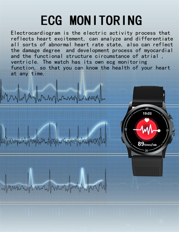 R2 Hava Pompası EKG Kan Basıncı Taşınabilir Fitness OEM Smartwatch-Shenzhen Shengye Technology Co.,Ltd