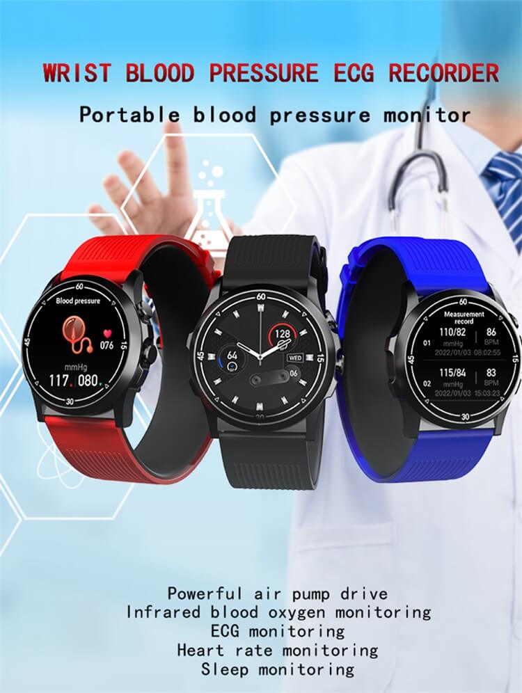 R2 Pompa d'aria ECG Pressione sanguigna Portatile Fitness OEM Smartwatch-Shenzhen Shengye Technology Co.,Ltd