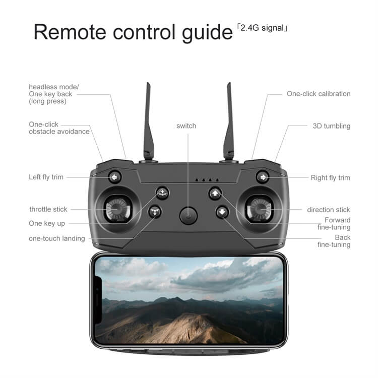 E100 15 минут времени жарки Inteliget Предотвращение препятствий Траектория полета 4K HD Камера Вертикальный взлетный складной радиоуправляемый дрон-Shenzhen Shengye Technology Co.,Ltd