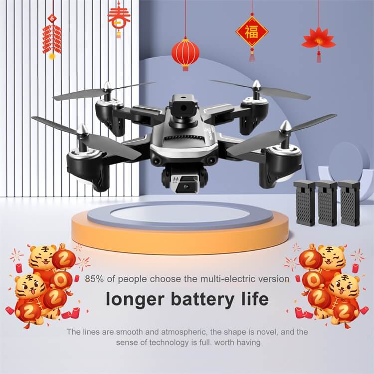 S97 China OEM 15 Minutes Flying Time Long Battery Vtol Smart Hover Easy Control Folding ESC Video 4K HD Dual Camera Kit RC Drone-Shenzhen Shengye Technology Co.,Ltd