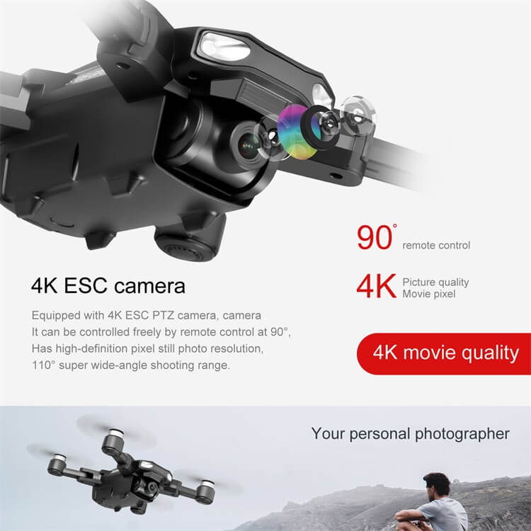 S105 25 minutos de duración de la batería ESC Cámara 4K Motor sin escobillas Waypoint Control remoto Retorno inteligente GPS Drone-Shenzhen Shengye Technology Co.,Ltd