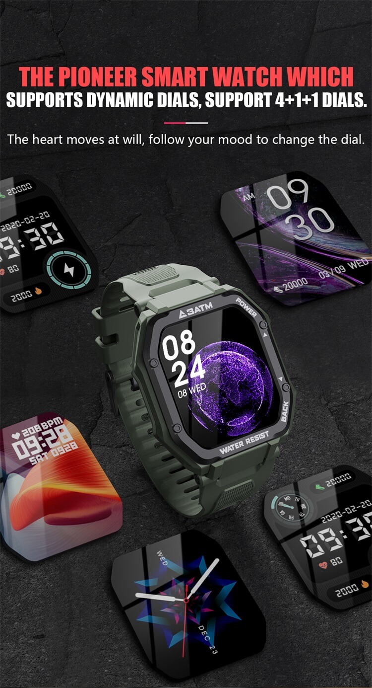 C16 Pantalla de 1,7 pulgadas 3ATM Impermeable OEM Correas de silicona Fitness Reloj inteligente-Shenzhen Shengye Technology Co.,Ltd