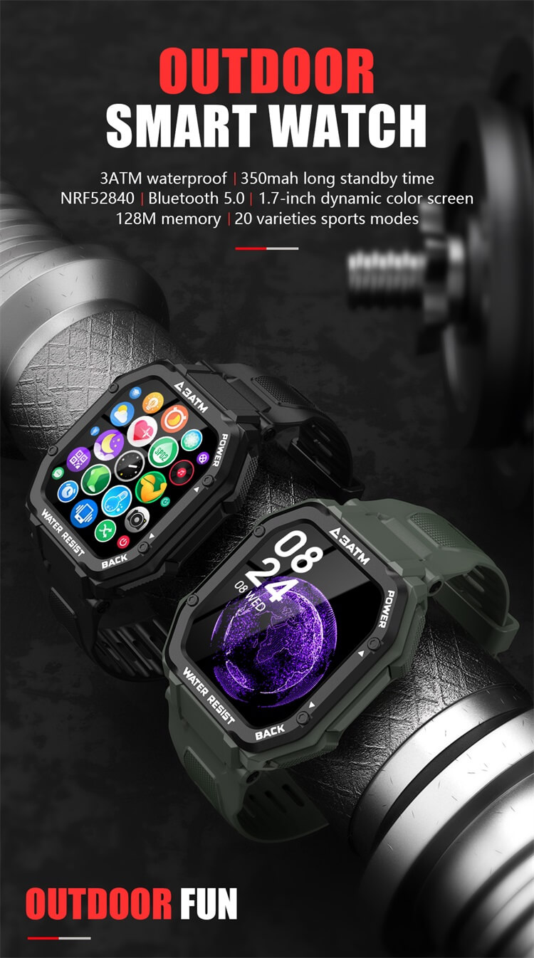 C16 Pantalla de 1,7 pulgadas 3ATM Impermeable OEM Correas de silicona Fitness Reloj inteligente-Shenzhen Shengye Technology Co.,Ltd