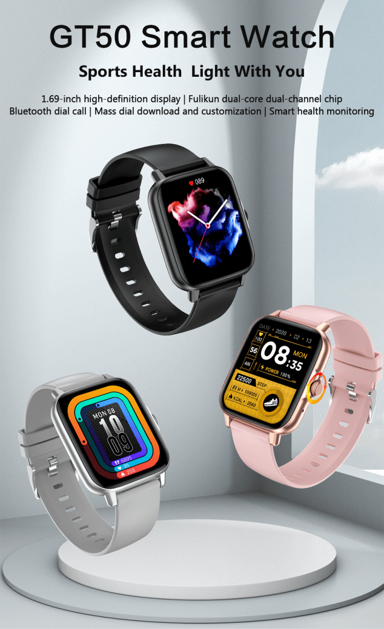 GT50 Factory ODM OEM Full Touch NFC BT Llamada Smartwatch-Shenzhen Shengye Technology Co.,Ltd